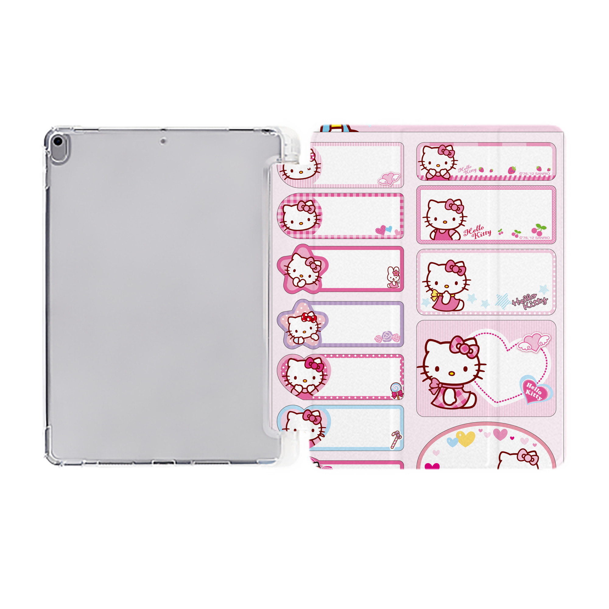 （画像用） Hello Kitty ハローキティ IPad ケース ペン収納付き 三つ折りスタンド PUレザー×シリコン 対応機種9.5/10.5/10.9インチ
